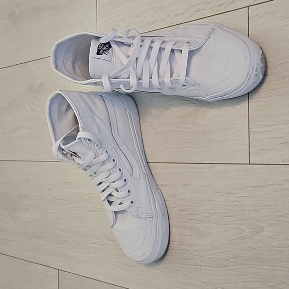 Vans Sk8-Hi Tapered Canvas Shoe True White B6/W7.5 - Picture 11 of 11